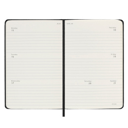 12M Weekly Planner Horizontal Hardcover Pocket Black i gruppen  Papir & Blokk / Kalendere / 12 md kalendere hos Pen Store (130174)