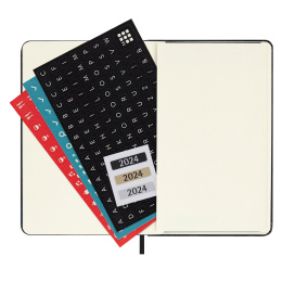 12M Weekly Planner Vertical Hardcover Pocket Black i gruppen  Papir & Blokk / Kalendere / 12 md kalendere hos Pen Store (130176)