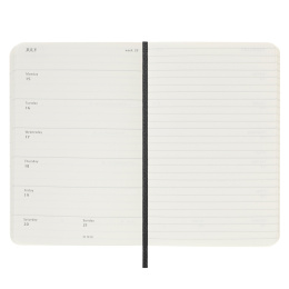12M Weekly Notebook Softcover Pocket Black i gruppen  Papir & Blokk / Kalendere / 12 md kalendere hos Pen Store (130196)