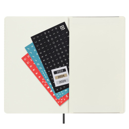 12M Weekly Notebook Horizontal Softcover Large Black i gruppen  Papir & Blokk / Kalendere / 12 md kalendere hos Pen Store (130203)