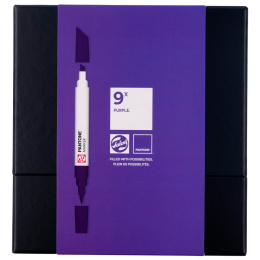 Marker 9-sett Purple i gruppen Penner / Kunstnerpenner / Illustrasjonmarkers hos Pen Store (130484)