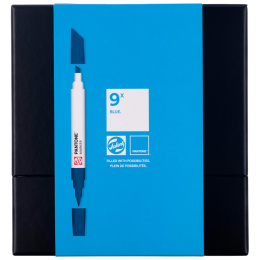 Marker 9-sett Blue i gruppen Penner / Kunstnerpenner / Illustrasjonmarkers hos Pen Store (130485)