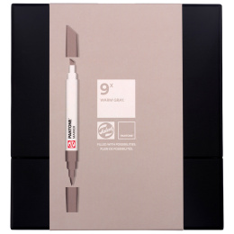 Marker 9-sett Warm Gray i gruppen Penner / Kunstnerpenner / Illustrasjonmarkers hos Pen Store (130491)
