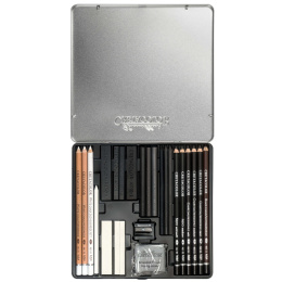 Black & White Box Tegnesett Blikkboks 25 stk i gruppen Kunstnermateriell / Kritt og blyanter / Grafitt og blyant hos Pen Store (130583)