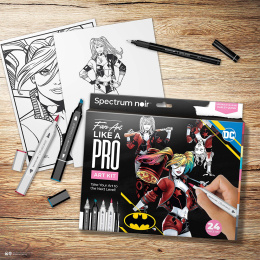 Art Kit 24-set Harley Quinn i gruppen Penner / Kunstnerpenner / Illustrasjonmarkers hos Pen Store (130636)