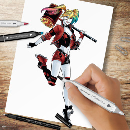 Art Kit 24-set Harley Quinn i gruppen Penner / Kunstnerpenner / Illustrasjonmarkers hos Pen Store (130636)