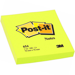 Post-it 76x76 Neongul i gruppen  Papir & Blokk / Skrive og ta notater / Post-it og notisblokker hos Pen Store (130677)