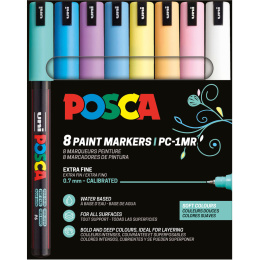 PC-1MR Soft Colours 8-sett i gruppen Penner / Kunstnerpenner / Akrylmarkers hos Pen Store (130696)
