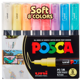 PC-1MC Soft Colours 8-sett i gruppen Penner / Kunstnerpenner / Akrylmarkers hos Pen Store (130697)