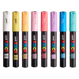 PC-1M Soft Colours 8-sett i gruppen Penner / Kunstnerpenner / Akrylmarkers hos Pen Store (130697)