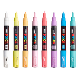 PC-1M Soft Colours 8-sett i gruppen Penner / Kunstnerpenner / Akrylmarkers hos Pen Store (130697)