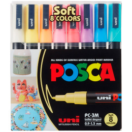 PC-3M Soft Colours 8-sett i gruppen Penner / Kunstnerpenner / Akrylmarkers hos Pen Store (130698)