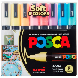 PC-5M Soft Colours 8-sett i gruppen Penner / Kunstnerpenner / Akrylmarkers hos Pen Store (130699)