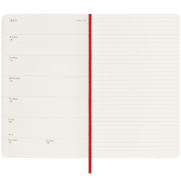 Kalender 18M WeekNote Soft Cover Pocket Red i gruppen  Papir & Blokk / Kalendere / 18 md kalendere hos Pen Store (130893)