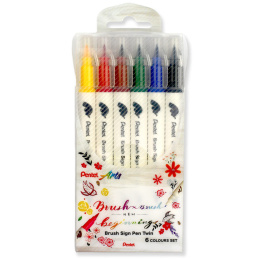 Brush Sign Pen Twin 6-pakke i gruppen Penner / Kunstnerpenner / Penselpenner hos Pen Store (130901)