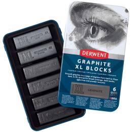 Graphitint XL Blocks Tin 6-sett i gruppen Kunstnermateriell / Kritt og blyanter / Grafitt og blyant hos Pen Store (131409)