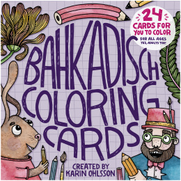 BahKadisch Coloring Cards Purple i gruppen Hobby & Kreativitet / Bøker / Fargebøker for voksne hos Pen Store (131515)