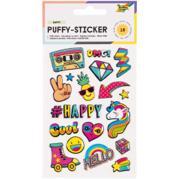 Soft 3D Stickers Happy 1 Ark i gruppen Kids / Kul og læring / Stickers hos Pen Store (131565)