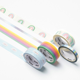 Washi-teip Regnbue & Skyer 4-pakke i gruppen Hobby & Kreativitet / Hobbytilbehør / Washi Tape hos Pen Store (131590)