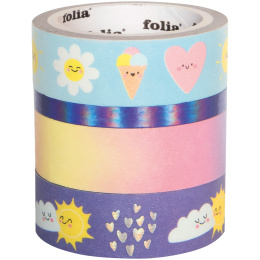 Washi-teip Sunnyside 4-pakke i gruppen Hobby & Kreativitet / Hobbytilbehør / Washi Tape hos Pen Store (131592)