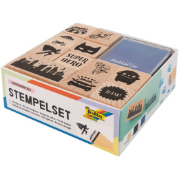 Stempelsett Superhelter 12-pakke i gruppen Hobby & Kreativitet / Hobbytilbehør / Stempler hos Pen Store (131611)