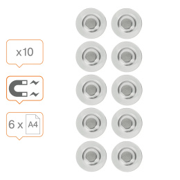 Magneter 32 mm Ekstra-sterk 10-pakning Klar i gruppen Hobby & Kreativitet / Organisere / Hjemmekontor hos Pen Store (132342)