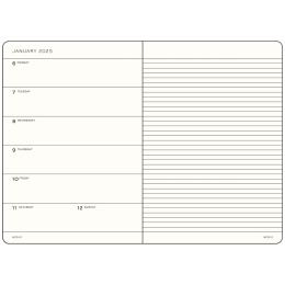 Kalender 18M Weekly Planner & Notebook Hard Cover A5 Black i gruppen  Papir & Blokk / Kalendere / 18 md kalendere hos Pen Store (132564)