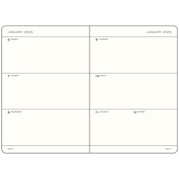 Kalender 18M Weekly Planner Hard Cover A5 Black i gruppen  Papir & Blokk / Kalendere / 18 md kalendere hos Pen Store (132575)