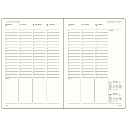 Kalender 18M Academic Week Planner Hard Cover A4 Black  i gruppen  Papir & Blokk / Kalendere / 18 md kalendere hos Pen Store (132580)