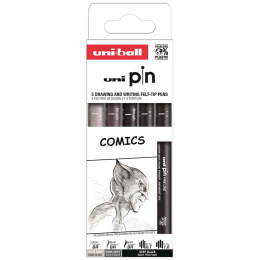 Pin Fineliner 5-set Comics i gruppen Penner / Skrive / Fineliners hos Pen Store (132732)