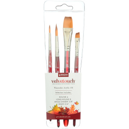 Velvetouch Syntetpensel kort skaft Professional 4-set i gruppen Kunstnermateriell / Pensler / Akrylpensler hos Pen Store (132841)