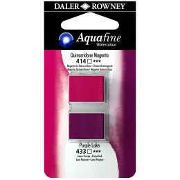 Aquarelle Half-pan Duo Quinacridone Magenta/Purple Lake i gruppen Kunstnermateriell / Kunstnerfarge / Akvarellmaling / Akvarellmaling i kopp hos Pen Store (132894)