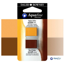 Aquarelle Half-pan Duo Naples Yellow/Burnt Umber i gruppen Kunstnermateriell / Kunstnerfarge / Akvarellmaling / Akvarellmaling i kopp hos Pen Store (132906)