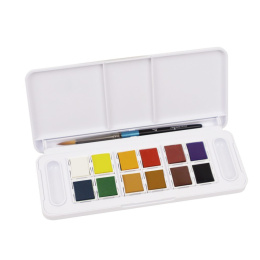 Akvarellfarge Travel set 12 ½ - koppar i gruppen Kunstnermateriell / Kunstnerfarge / Akvarellmaling / Akvarellmaling i kopp hos Pen Store (132936)