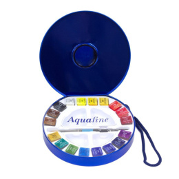 Akvarellfarge Travel set Tin 18 ½ - koppar i gruppen Kunstnermateriell / Kunstnerfarge / Akvarellmaling / Akvarellmaling i kopp hos Pen Store (132937)