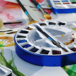 Akvarellfarge Travel set Tin 18 ½ - koppar i gruppen Kunstnermateriell / Kunstnerfarge / Akvarellmaling / Akvarellmaling i kopp hos Pen Store (132937)