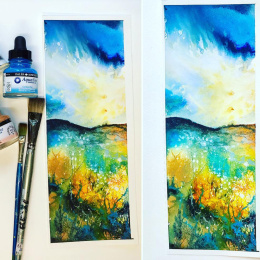 Watercolor brush series 55 Short Flat Nr 1 i gruppen Kunstnermateriell / Pensler /  Akvarellpensler hos Pen Store (132946)