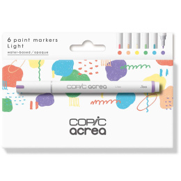 Acrea Paint Marker 6-set Light Colours i gruppen Penner / Kunstnerpenner / Illustrasjonmarkers hos Pen Store (133047)