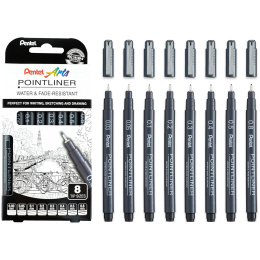 Pointliner 8-sett i gruppen Penner / Skrive / Fineliners hos Pen Store (133077)