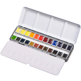 Aquarell Metallboks 24-set halvkopper i gruppen Kunstnermateriell / Kunstnerfarge / Akvarellmaling hos Pen Store (133481)