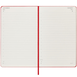 12M Daily Kalender 2025 Hardcover Large Red i gruppen  Papir & Blokk / Kalendere / 12 md kalendere hos Pen Store (133764)