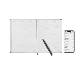 12M M+ Digital Planner Weekly Note 2025 XL Black i gruppen  Papir & Blokk / Kalendere /  Specialkalendere hos Pen Store (133782)