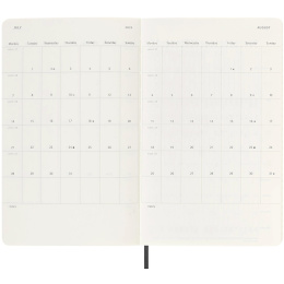 12M Weekly Planner Horizontal 2025 Hardcover Large Black i gruppen  Papir & Blokk / Kalendere / 12 md kalendere hos Pen Store (133788)