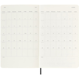 12M Weekly Notebook 2025 Hardcover Large Black i gruppen  Papir & Blokk / Kalendere / 12 md kalendere hos Pen Store (133792)