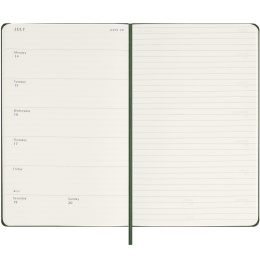 12M Weekly Notebook Hardcover 2025 Large Myrtle Green i gruppen  Papir & Blokk / Kalendere / 12 md kalendere hos Pen Store (133794)