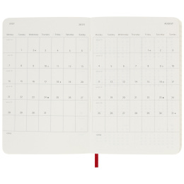 12M Weekly Notebook 2025 Hardcover Large Red i gruppen  Papir & Blokk / Kalendere / 12 md kalendere hos Pen Store (133797)