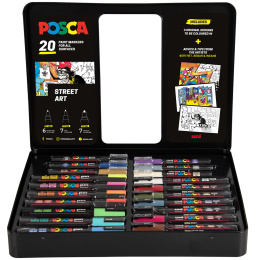 Posca Street Art 20-sett i gruppen Penner / Kunstnerpenner / Akrylmarkers hos Pen Store (133848)