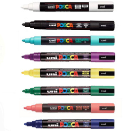 Posca Pouch PC-5M Limited Edition 8-sett i gruppen Penner / Kunstnerpenner / Akrylmarkers hos Pen Store (133849)