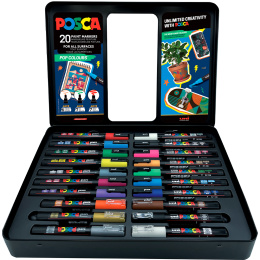 Posca Pop Colours 20-sett i gruppen Penner / Kunstnerpenner / Akrylmarkers hos Pen Store (133850)