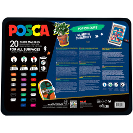 Posca Pop Colours 20-sett i gruppen Penner / Kunstnerpenner / Akrylmarkers hos Pen Store (133850)